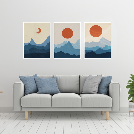 Mountains, Sun and Moon